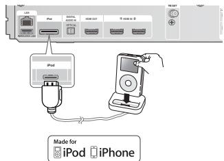SAMSUNG HT-D5200 - Collegamento dell'iPod/iPhone mediante basetta dock - 1