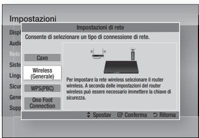 SAMSUNG HT-D5200 - Impostazione di una connessione di rete wireless - Auto - 1