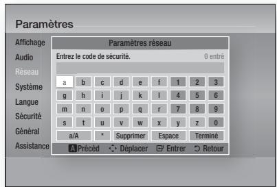 SAMSUNG HT-D5200 - Configuration d'une connexion au réseau sans fil - auto. - 2