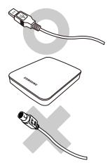 SAMSUNG HX-M500TAY - Utilisation du cable de données - 1