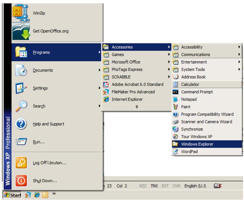 SAMSUNG HX-M640UAB - - Atteindre l'explorateur Windows - 1