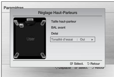 SAMSUNG HT-D330 - Réglage du temps de propagation des enceintes - 1