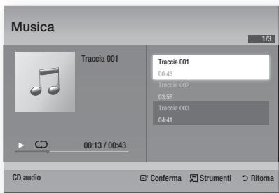 Musica Traccia 001 Traccia 001 00:43 Traccia 002 03:56 Traccia 003 04:41 CD audio Conferma Strumenti Rittorna
