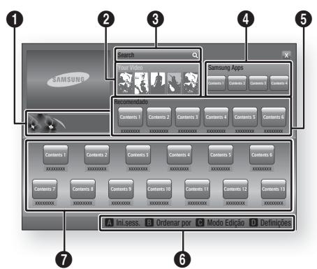 1 2 3 4 5 Search SAMSUNG Samsung Apps Recommended Contents 1 Contents 2 Contents 3 Contents 4 Contents 5 Contents 6 Recomendado Contents 1 Contents 2 Contents 3 Contents 4 Contents 5 Contents 6 Contents 7 Contents 8 Contents 9 Contents 10 Contents 11 Contents 12 Contents 13 Continuation 4 Ini.sess. 5 Ordenar por 6 Modo Edição 7 Definições