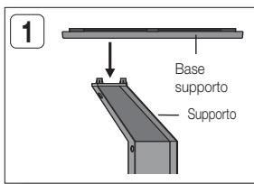 SAMSUNG HT-D550 - Installazione dei diffusori sul supporto a colonna - 1
