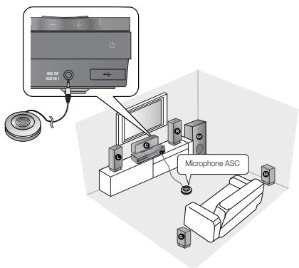 SAMSUNG HT-D550 - Réglage ASC (auto sound calibration/étalonnage automatique du son) - 1