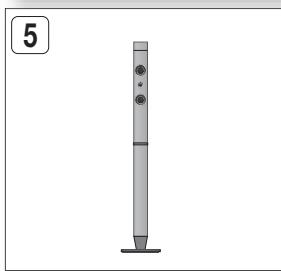 SAMSUNG HT-D550 - Installazione dei diffusori sul supporto a colonna - 5