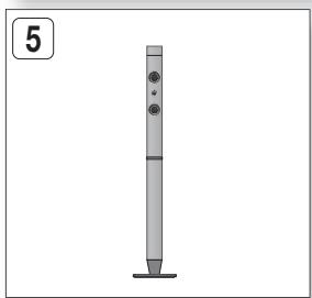 SAMSUNG HT-D550 - Installation des enceintes sur le socle tallboy - 5