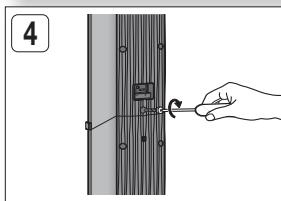 SAMSUNG HT-D550 - Installazione dei diffusori sul supporto a colonna - 4