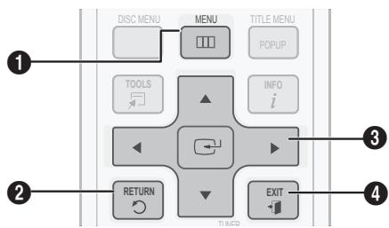 SAMSUNG HT-E5550WK - Acessando o menu Settings (Config.) - 1