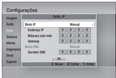 SAMSUNG HT-E5550WK - Configurando a conexão de rede sem fio - Manual - 1