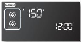SAMSUNG NE599N1PBSR/AC - How to set the oven for convection baking (single mode) - 4
