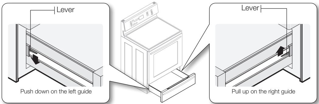 SAMSUNG NE599N1PBSR/AC - How to remove the warming drawer - 1