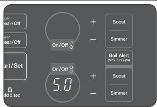 SAMSUNG NE599N1PBSR/AC - BOIL ALERT CONTROL (ONLY USE THE LARGEST BURNER) - 3