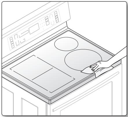 SAMSUNG NE599N1PBSR/AC - Cleaning the cooktop seal - 1