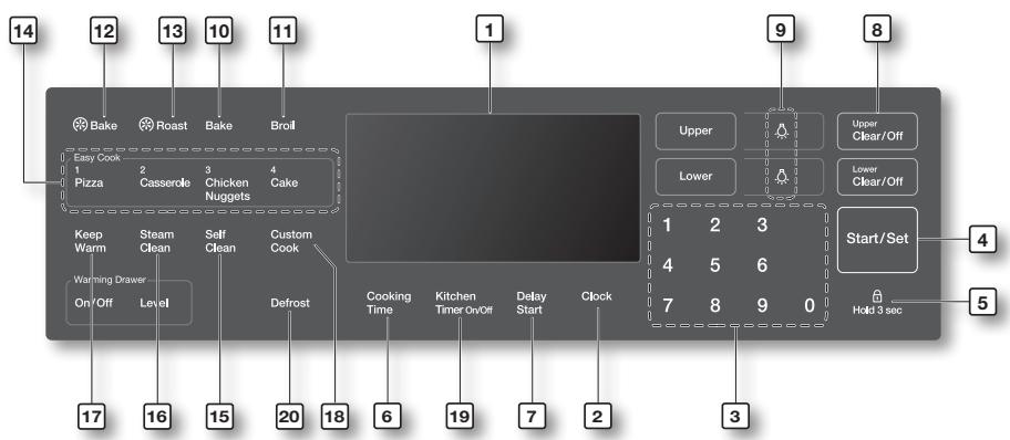 SAMSUNG NE599N1PBSR/AC - TABLEAU DE COMMANDE DU FOUR - 1
