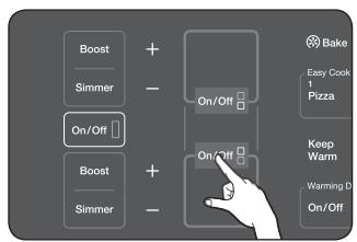 SAMSUNG NE599N1PBSR/AC - SWITCHING A COOKING ZONE OFF - 1