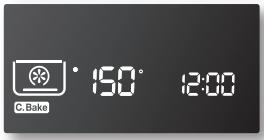 SAMSUNG NE599N1PBSR/AC - How to set the oven for convection baking (single mode) - 12