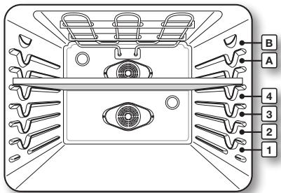SAMSUNG NE599N1PBSR/AC - Oven rack positions with partition (twin mode) - 1