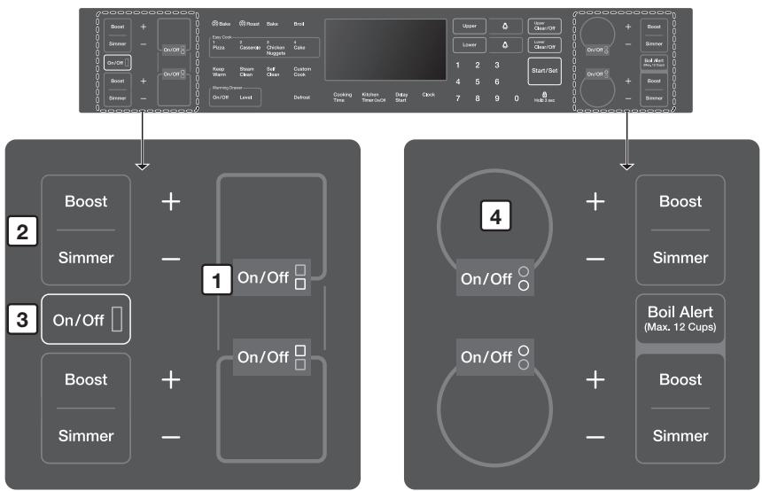 SAMSUNG NE599N1PBSR/AC - TOUCHES SENSITIVES DE LA TABLE À INDUCTION - 1