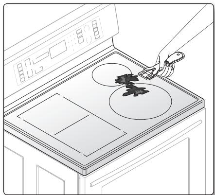 SAMSUNG NE599N1PBSR/AC - Removing heavy, burned-on residue - 1