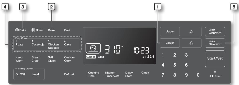SAMSUNG NE599N1PBSR/AC - Compartiment supérieur de la cuisson en mode double - 1