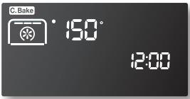 SAMSUNG NE599N1PBSR/AC - How to set the oven for convection baking (single mode) - 11