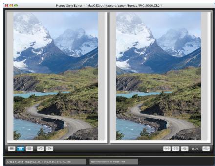CANON PICTURE STYLE EDITOR VERSION 1.5 - Affichage (division gauche/droite) [ ] - 1