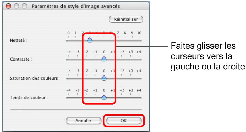 CANON PICTURE STYLE EDITOR VERSION 1.5 - Faites glisser chaque curseur, puis cliquez sur le bouton [OK]. - 1