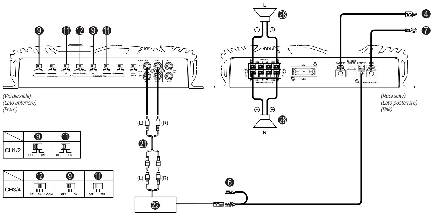 ALPINE MRV-F409 - REKOMMENDERAD HÖGTALARANSLUTNING - 5