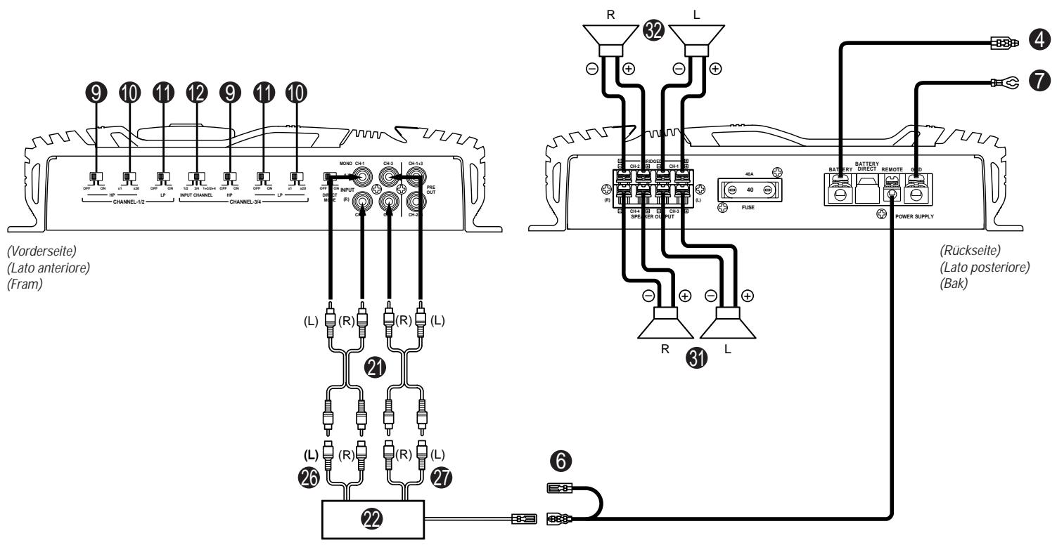 ALPINE MRV-F409 - REKOMMENDERAD HÖGTALARANSLUTNING - 7