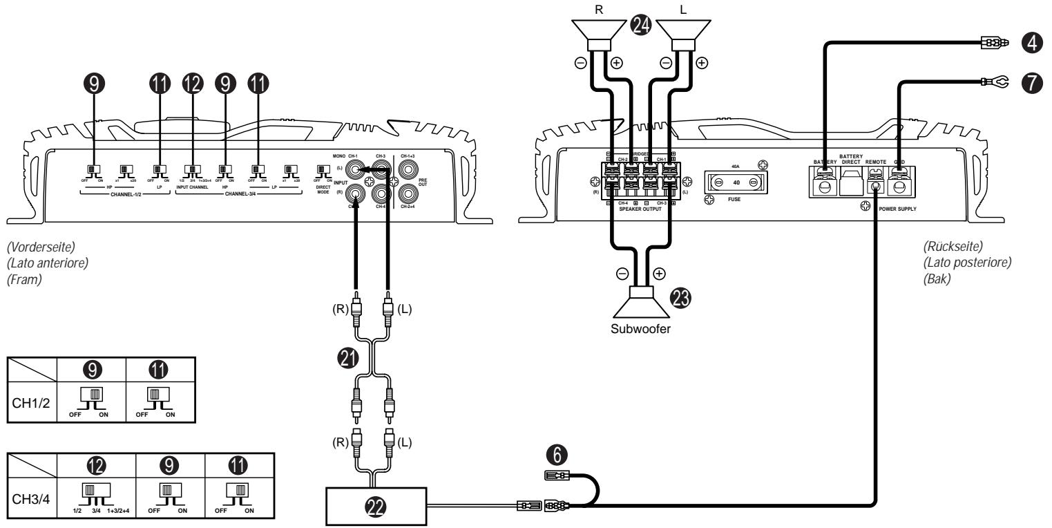 ALPINE MRV-F409 - REKOMMENDERAD HÖGTALARANSLUTNING - 4