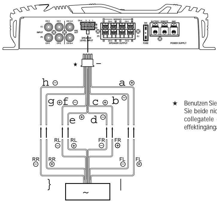 ALPINE MRV-T707 - - Lautsprechereingang-Kabel-System (4-Kanal System)/Sistema dei cavi di entrata dell'altoparlante (Sistema a 4 canali)/System med signaler matade over hogeitalarkablar (4-kanalssystem) - 1