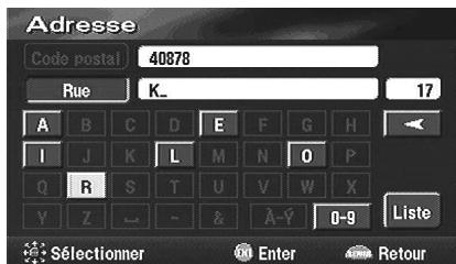 ALPINE NVD-V003-SPACE-VER-SPACE-3-00- - Recherche d'une destination à partir du code postal - 3