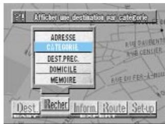 ALPINE NVE-N055-SPACE-SERIES-SPACE-CD-ROM-SPACE-SOFTWARE - Sélectionnez "categories" et appuyez sur ENTER pour afficher la liste des catégories. - 3