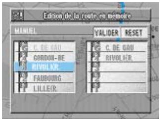 ALPINE NVE-N055-SPACE-SERIES-SPACE-CD-ROM-SPACE-SOFTWARE - Le nouvel itinéraire est calculé et l'écran de confirmation apparait. si le nouvel itinéraire est bon, sélectionnez "valider" et appuyez sur en-ter. - 3