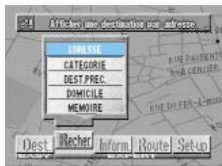 ALPINE NVE-N055-SPACE-SERIES-SPACE-CD-ROM-SPACE-SOFTWARE - Recherche d'un centre d'intérêt selon l'adresse - 4