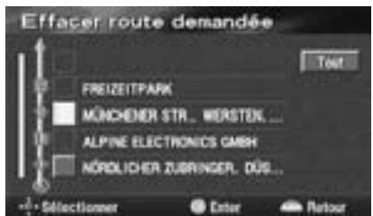 ALPINE NVE-N077P-PS SOFTWARE - Suppression de routes demandées déjà définies - 1