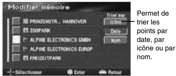 ALPINE NVE-N077P-PS SOFTWARE - Modification des points mémoire - 1