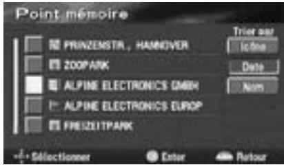 ALPINE NVE-N077P-PS SOFTWARE - Recherche à partir de points mémoire - 3