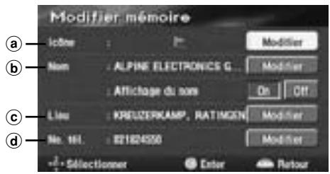 ALPINE NVE-N077P-PS SOFTWARE - Modification des points mémoire - 2