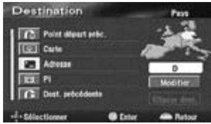 ALPINE NVE-N077P-PS SOFTWARE - Recherche d'une destination à partir de l'adresse - 3