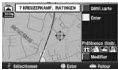 ALPINE NVE-N077P-PS SOFTWARE - Lorsque la saisie du nom de la rue est terminée, la liste des rues correspondant au nom saisi s'affiche. Sélectionnez le nom de la rue souhaitée avec la touche multidirectionnelle, puis appuyez sur ENTER. - 3