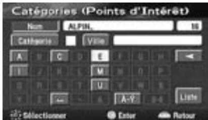 ALPINE NVE-N077P-PS SOFTWARE - Recherche d'un point d'intérêt (PI) - 1