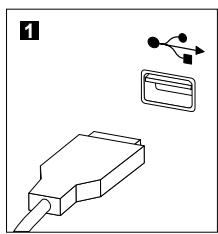 LENOVO C2 - Connect any additional devices that you have. Your computer might not have all connectors shown. - 1