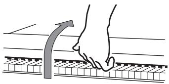 KORG C520 - Open the key cover - 1