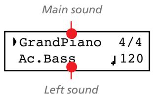KORG C520 - Entering the Split mode - 1
