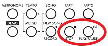 KORG C520 - Come avviare la riproduzione - 1