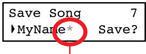 KORG C520 - By choosing the Save Song command - 2
