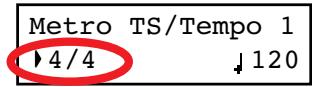 KORG C520 - Step 4: Setting the time signature and tempo - 1